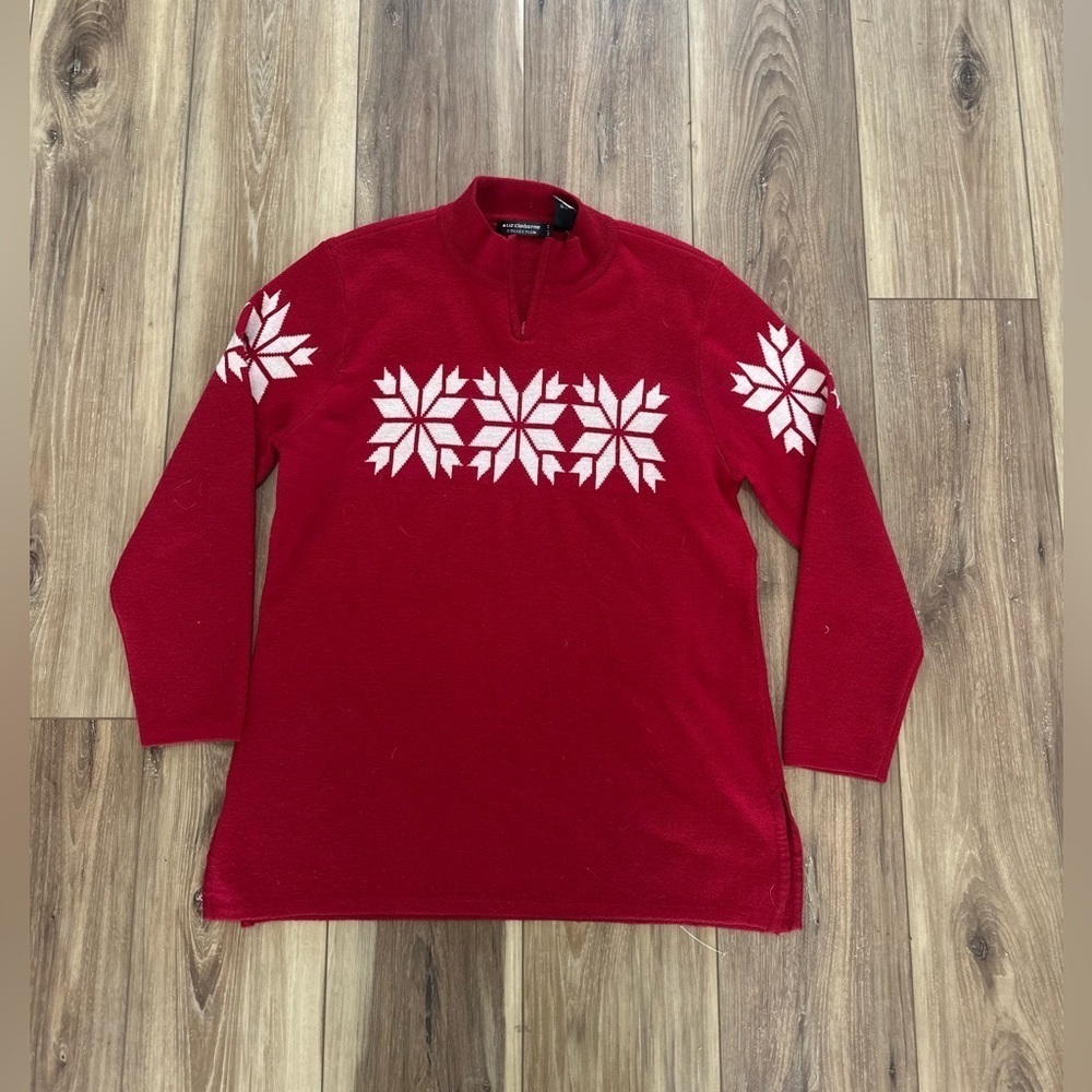 Liz Claiborne collection 100% merino wool vintage Christmas sweater size LP